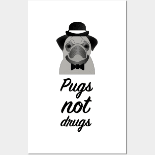 Pugs not drugs Posters and Art